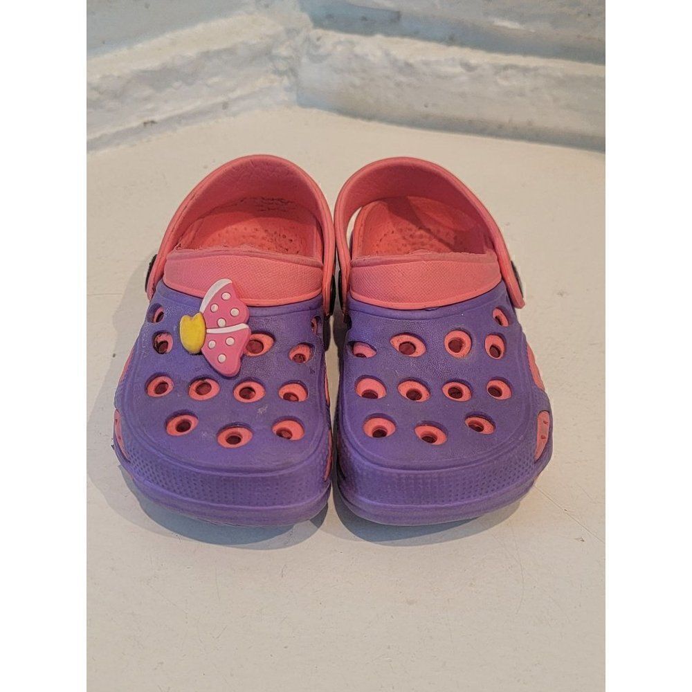 Foam Clogs Pink and Purple toddler girls size 6